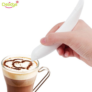 Delidge 1Pc  Electrical Coffee Latte Art Pen Plastic Bird Shape DIY Cake