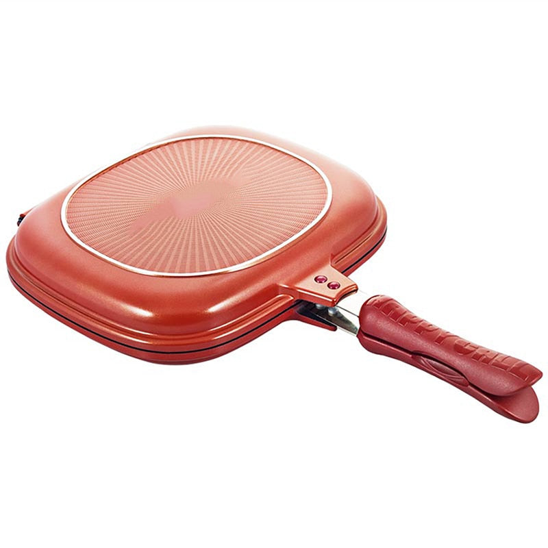 Frying Pan Non-Stick Double-Sided Barbecue Cooking Tool Stable Durable And Reliable Cookware Suitable For Home Outdoor