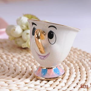 New Cartoon Beauty And The Beast Teapot Mug Mrs Potts Chip Tea Pot