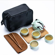 Load image into Gallery viewer, Customize Chinese Kung Fu Tea Set Ceramic Portable Teapot Set Outdoor
