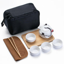 Load image into Gallery viewer, Customize Chinese Kung Fu Tea Set Ceramic Portable Teapot Set Outdoor

