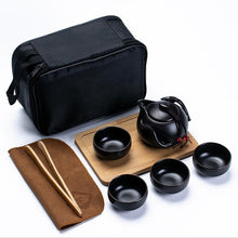 Load image into Gallery viewer, Customize Chinese Kung Fu Tea Set Ceramic Portable Teapot Set Outdoor
